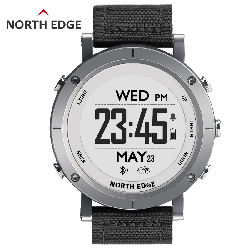 Мужские спортивные часы NORTH EDGE альтиметр термометр барометр компас пульсометр