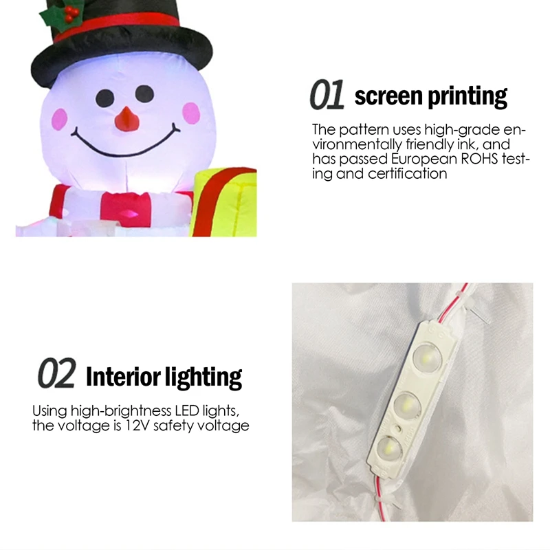 150 см светодиодный подсветкой надувной снеговик Фонари воздушный насос световой
