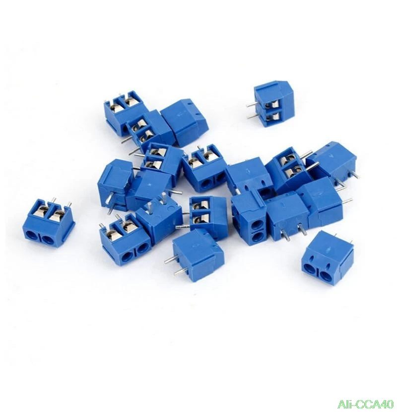

Blue 2 Pin 5.08mm Pitch Blue Connect Terminal Block Terminal Connector Screw Terminal Connector Wholesale 10pcs/set