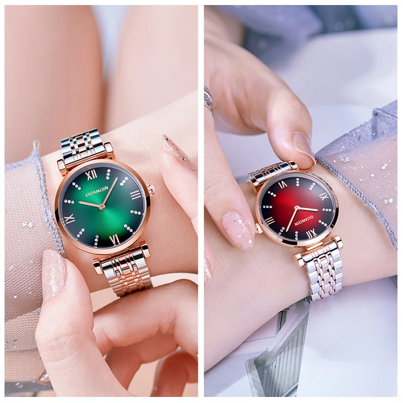 

New GUANQIN Women Watch Waterproof Ladies Dress Watch Girl Clock Fashion Stainless Steel Quartz Watch Relogio Feminino 2019