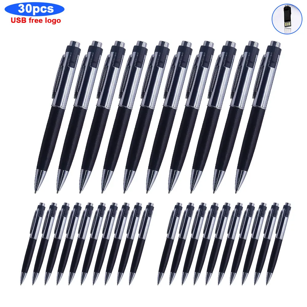 

30pcs/lot 100% real capacity USB Flash Drive 16G 32G 64G high speed Pen drive 128G Pen drive Ballpoint pen USB2.0 Memory Stick