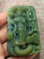 natural myanmar jade a handcarved jade buddha guan yin jadeite jade pendant jade necklace pendants jewelry necklaces men