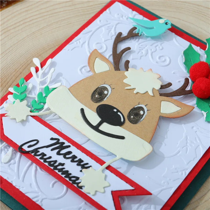 Металлические Вырубные штампы DiyArts с изображением оленя маленькая обувь