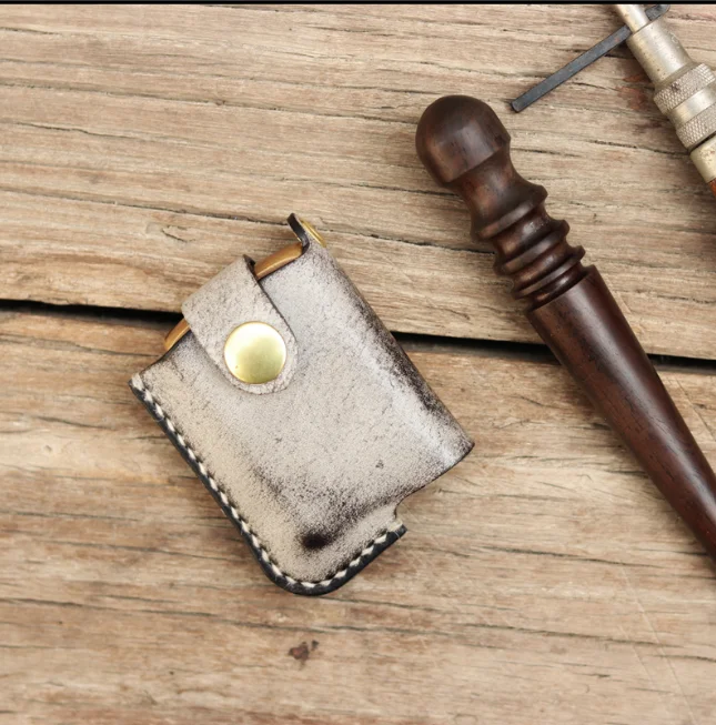 Лучший винтажный одноразовый чехол из натуральной кожи для сигарет зажигалки