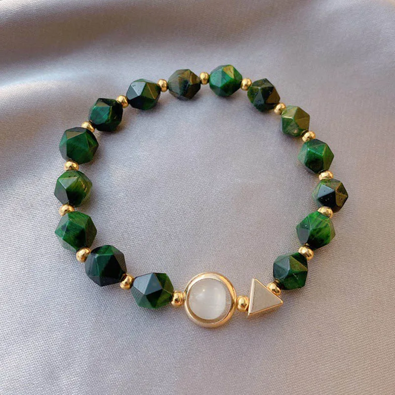 

FORSEVEN Adjustable Gem Stone Bracelet Set for Women Girls Wristband Birthday Jewellry Gifts Beaded Chains Bangle Anklets