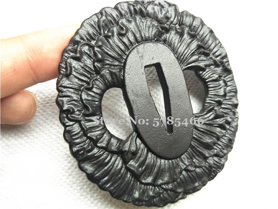 Сильная железная сталь Tsuba защита для японского самурайский меч катана Wakizashi