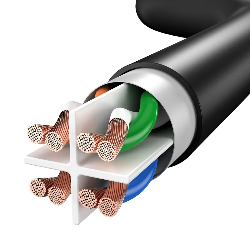Baseus круглый Ethernet кабель Cat 6 Lan CAT6 RJ 45 сетевой 15 м/10 м/5 м патч корд для