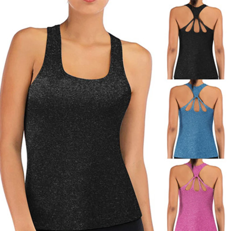 

Women Cross Back Sleeveless Yoga Vest Fitness Sport Tank Top Athletic Sport Singlet Quick Dry Workout Running Yoga Shirt
