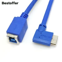 30cm usb 3 0 micro right elbow to usb3 0 b male to female extension micro data cable for printer