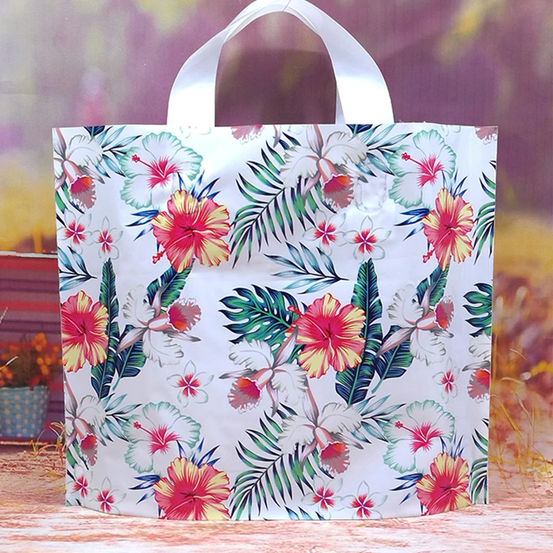 10 шт./лот горячая распродажа толстые пластиковые пакеты для покупок с