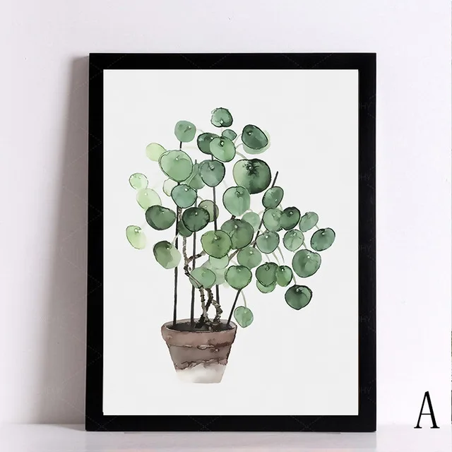 Новые зеленые листья растений скандинавский маленький свежий стиль Сочетание