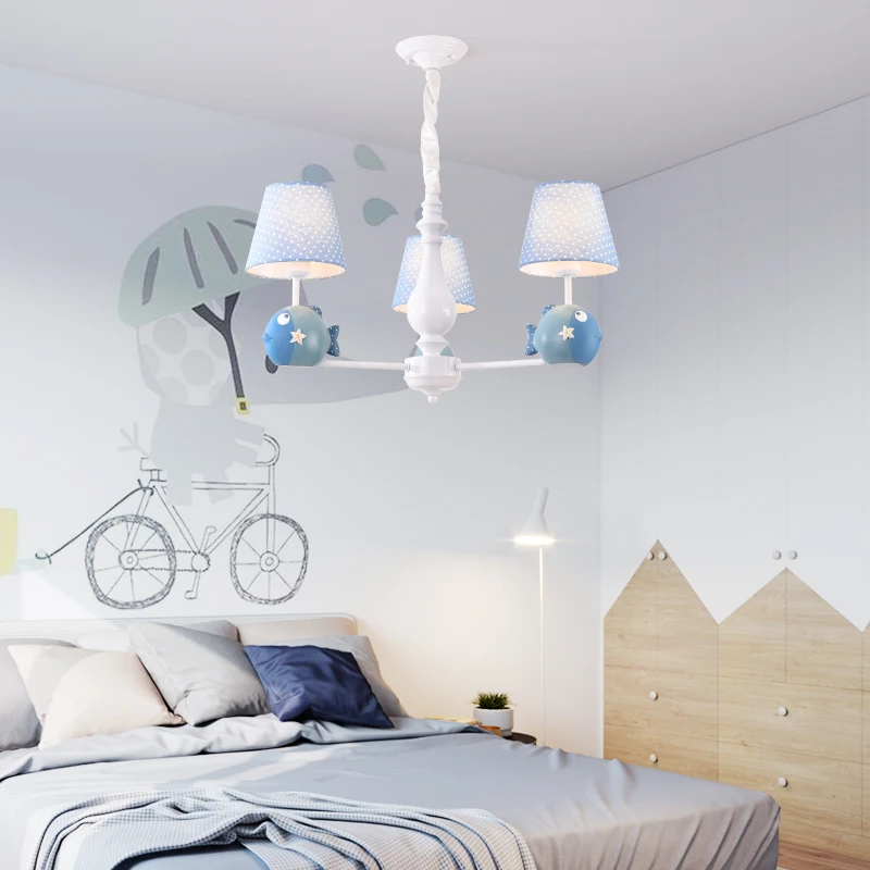 Люстра для гостиной освещение детские лампы Детская лампа синяя хрустальная