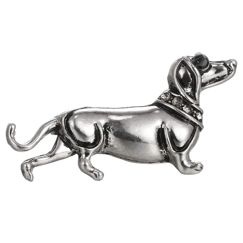 Горячие яркие черные большие броши в форме собаки для шарфа свитера плеча