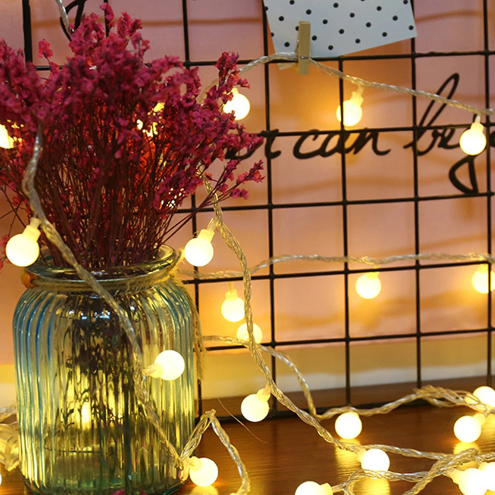 1 шт. декоративный светильник 20LED матовый белый шар форма дом двор вечерние USB