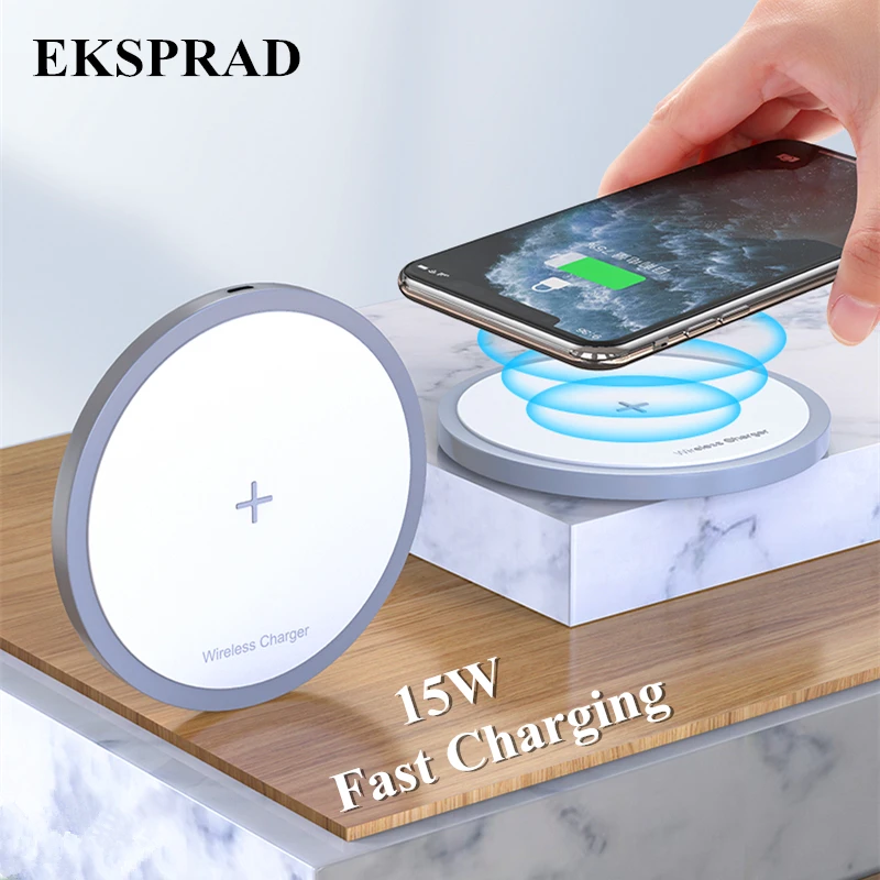 Беспроводное зарядное устройство Qi 15 Вт быстрая зарядка для iPhone 11 Pro Xs Max X Xr 8 Samsung