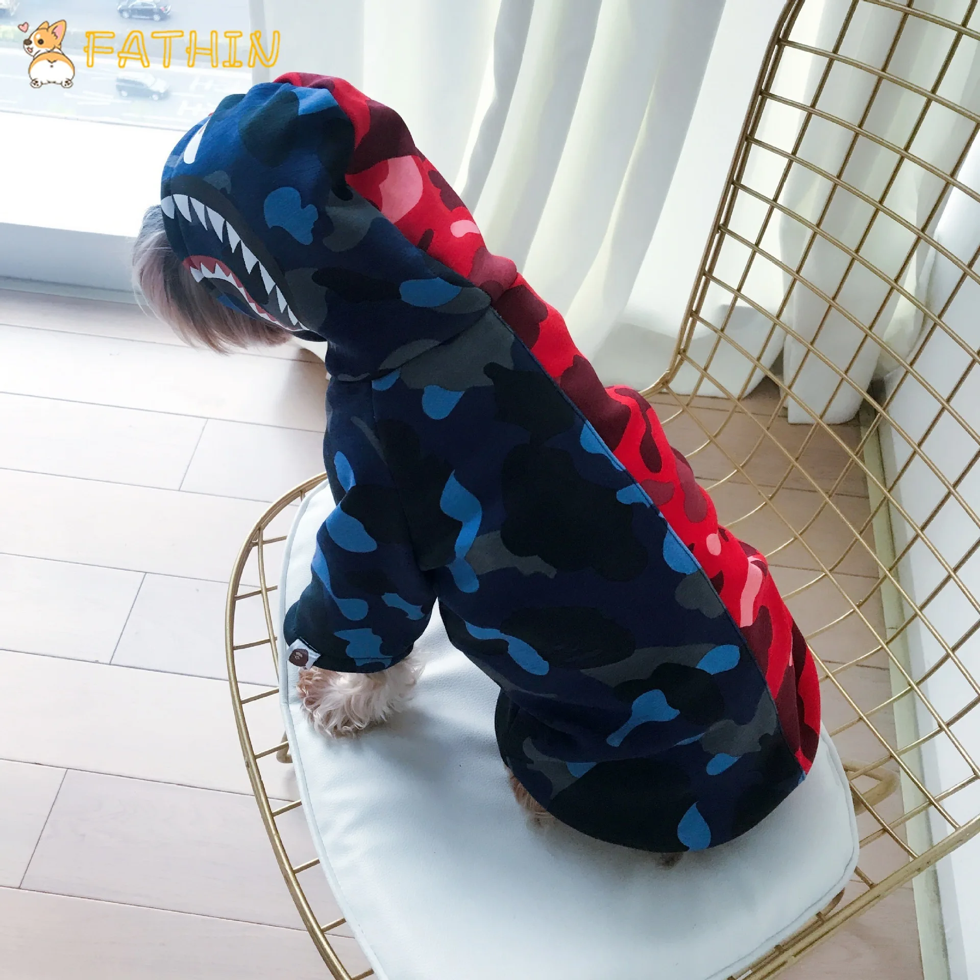 FATHIN Одежда для собак Pupreme Pawmain французская футболка с бульдогом свитер для собак спортивная ретро Чихуахуа кошка одежда для домашних животных S-XXL