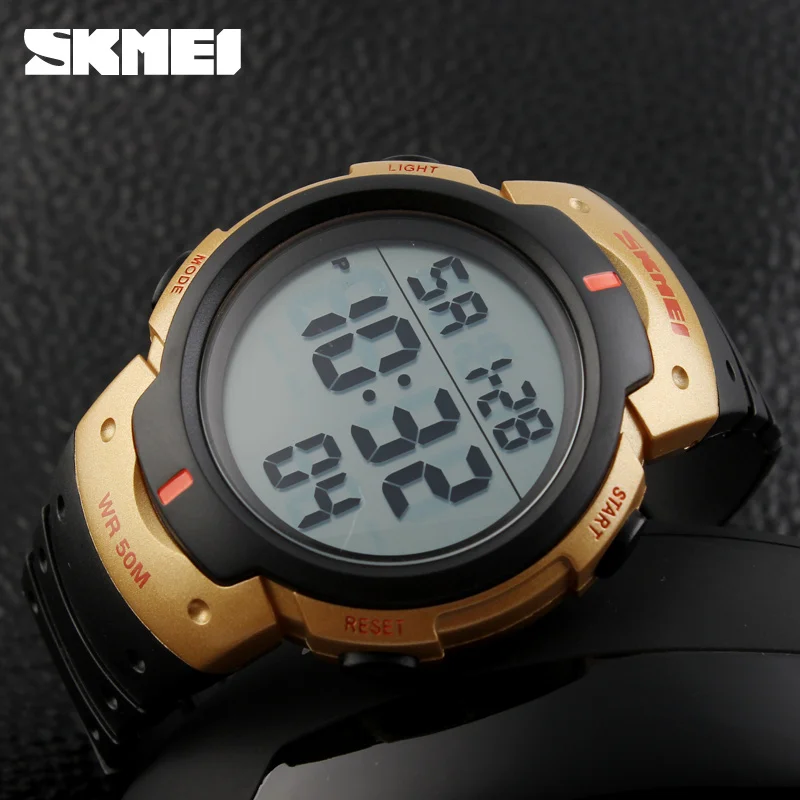 SKMEI 1068 спортивные мужские часы для занятий спортом на открытом воздухе цифровые