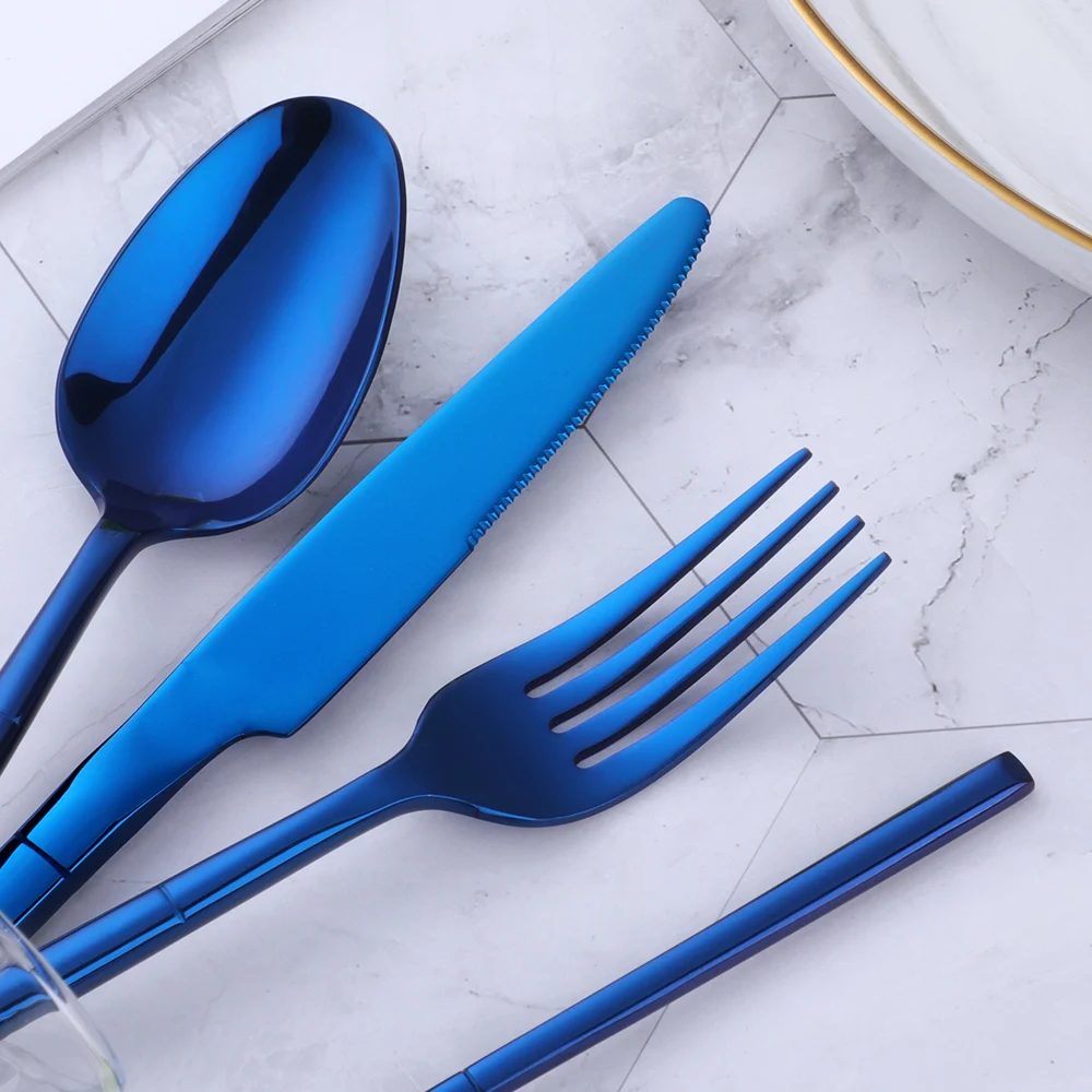 20pcs Stainless Steel Cutlery Sets With Gift Box Luxury Dinnerware Set Rainbow Dinner Knife Spoon Fork set enlarge