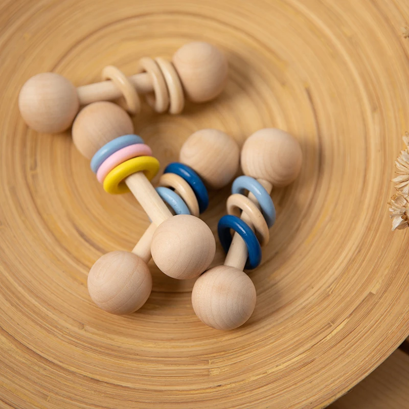 

1 шт., детская деревянная игрушка-погремушка