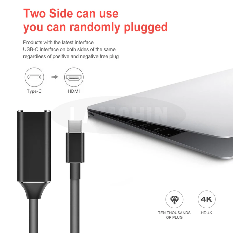 Адаптер 4K Type-C на HDMI Hub для MacBook Samsung Galaxy S10/S9 Huawei Mate 20 P20 Pro USB-C Type C USB | Мобильные