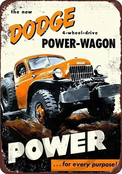 

2020 Dodge Power-Wagon Wheel Drive Reproduction Art Decor Tin Sign R Drink Bar