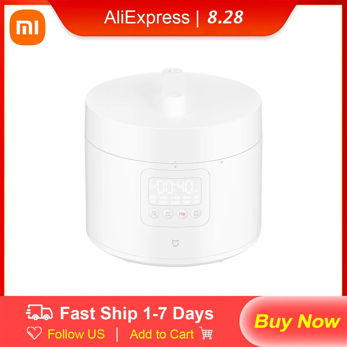 

Умная электрическая скороварка Xiaomi Mijia, 5 л, MYL02M, 1000 Вт, 70 кПа, электрическая рисоварка, кухонная утварь для приготовления пищи Mijia APP Functio