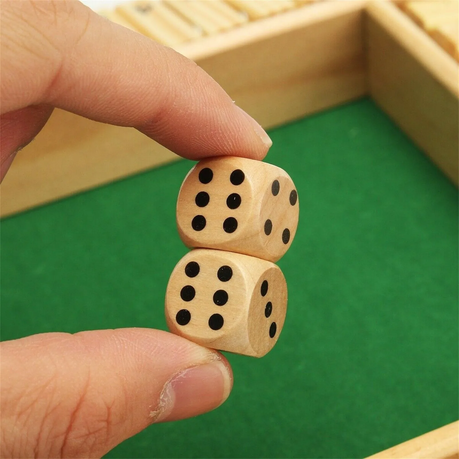 Деревянная доска Shut The Box математическая Новинка и кляп четырехсторонняя игра на