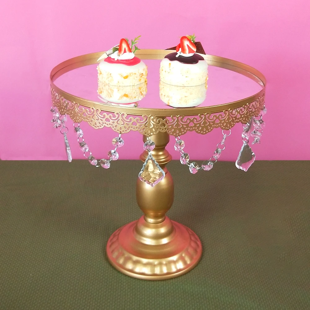 Tobs 1 piece Crystals Cake Stand Decorating Supplies Cupcake Tower Wedding Plates Set Metal Round Party Display | Дом и сад