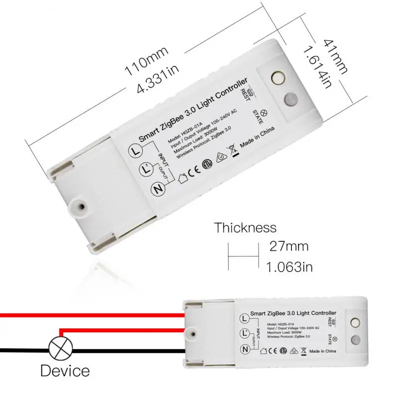 AC100 240V Смарт ZigBee 3 0 светильник контроллер "сделай сам" умный дом
