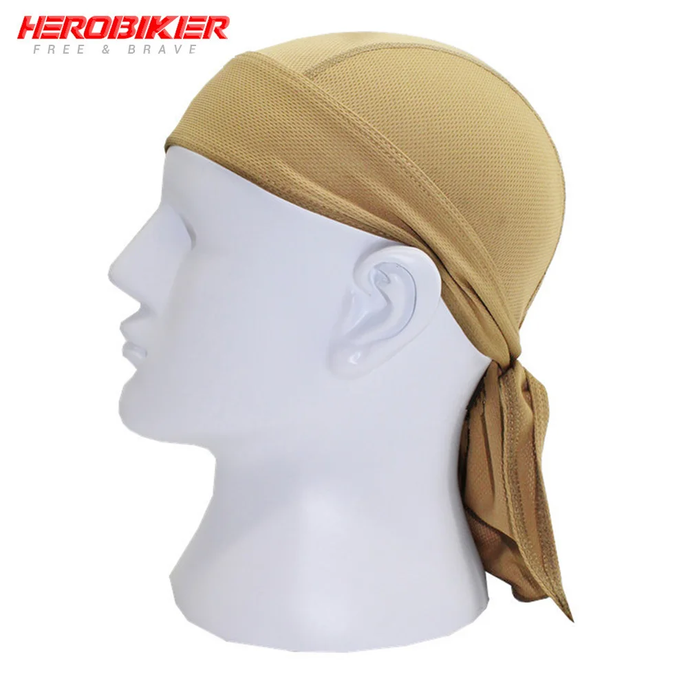 TJ-14 HEROBIKER мотоциклетная маска для лица, мотоциклетная Кепка с черепом, летняя быстросохнущая Балаклава, чалма-бандана, Защитная повязка на голову для мужчин - Цвет: TJ-14