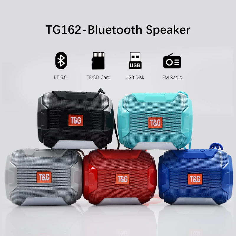 

Mini Portable bluetooth speaker with LED Light music boombox fm radio USB speakers blutooth hifi wireless altavoces caixa de som