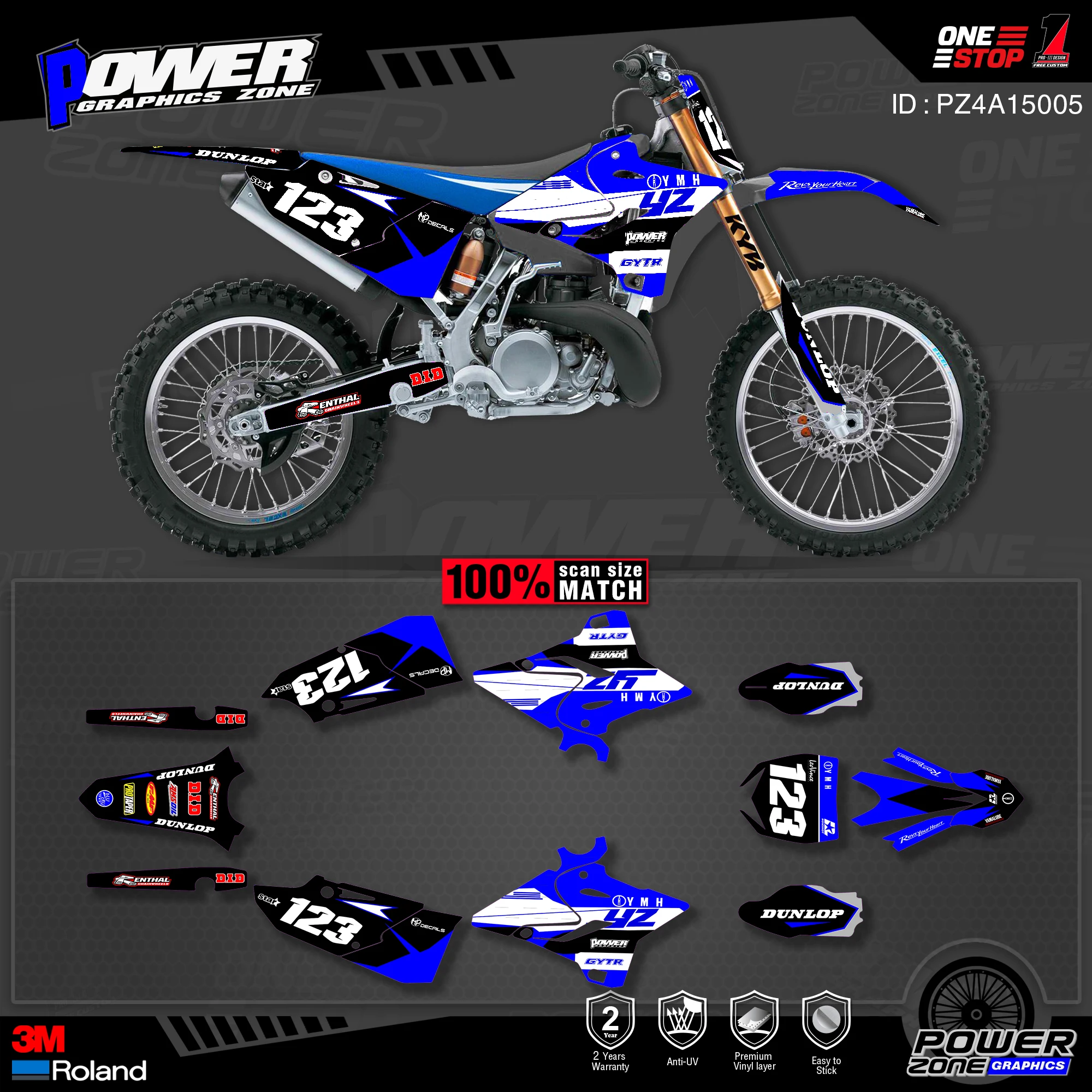 Фотографические фоны PowerZone Custom Team наклейки 3M Набор наклеек для YAMAHA 2015 2016 2017 2018