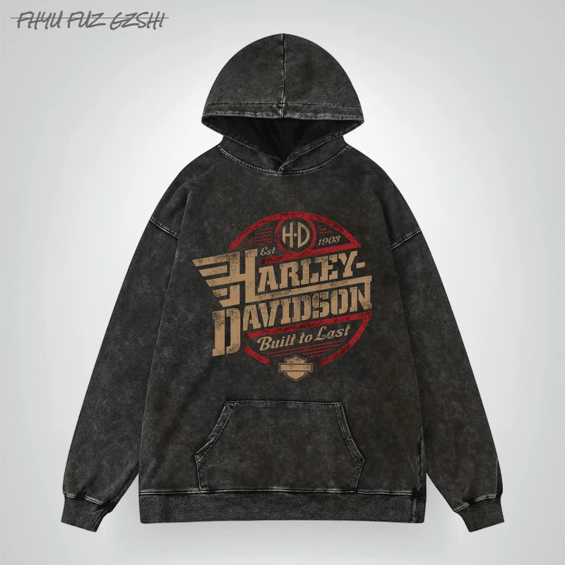 

Толстовка в стиле ретро для мужчин и женщин, уличная одежда в стиле панк, эффект потертости, с принтом надписи, свободные пуловеры в стиле хи...