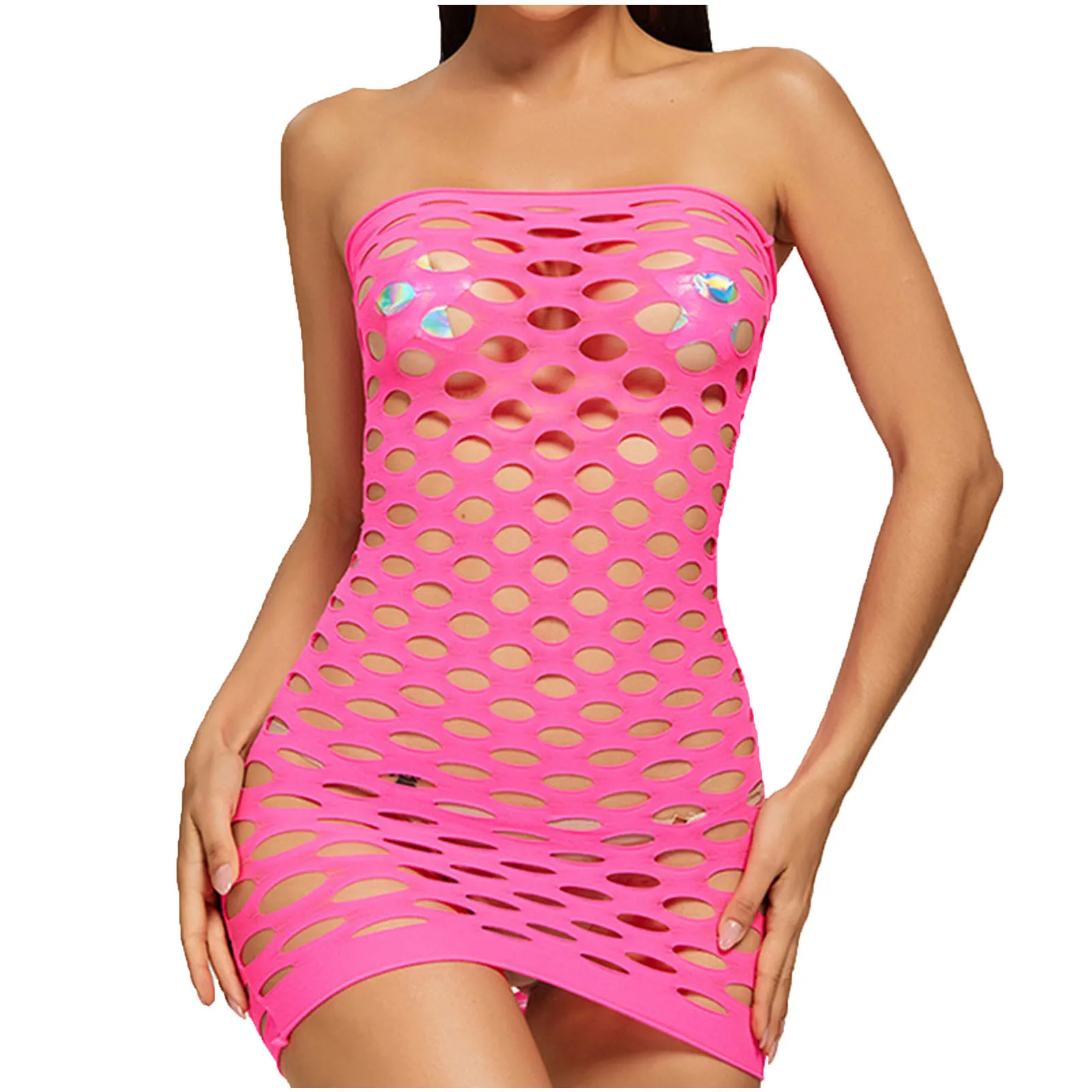 

Sexy lingerie set femme 2021top Women Fashion Sexy See-Through Underwear Uniform Temptation Mesh Nightdress #11