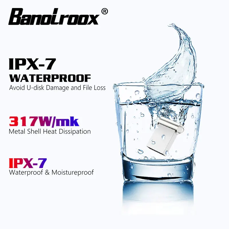 Banolroox оригинальные USB флэш накопители 64 Гб 128 ГБ мини usb 8 16 32 металлический