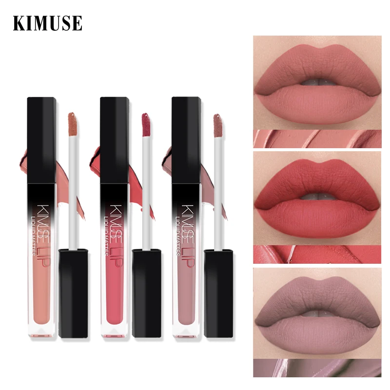 Матовая жидкая помада KIMUSE сексуальный красный блеск для губ Глянцевый тинт