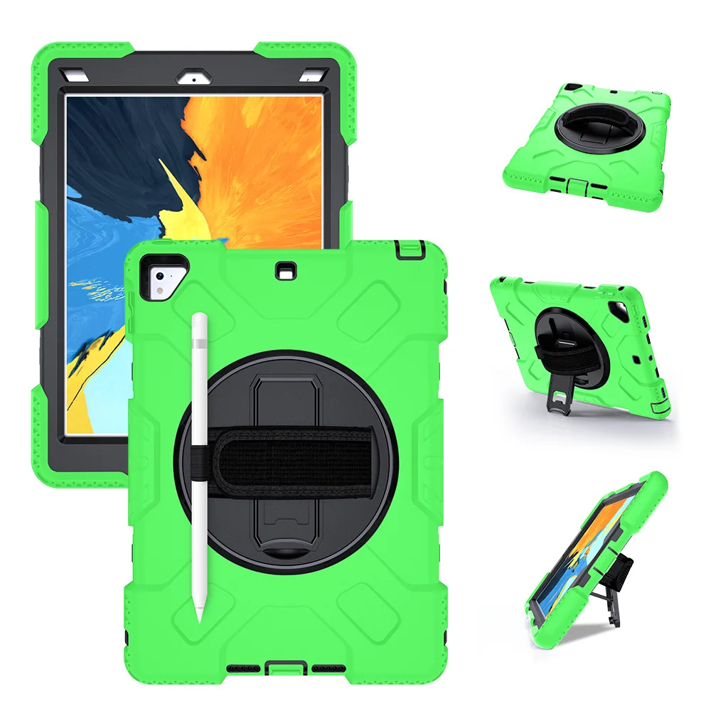 Green Чехол для iPad Pro 9,7 Air 2 iPad 9,7 дюймов чехол для планшета с держателем карандаша вращение на 360 Защитный ремешок JGX07 - Цвет: Green