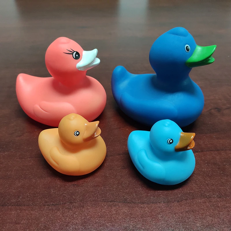 Утка Семья 4 шт Резиновые Игрушки Утки милые детские погремушки игрушки для