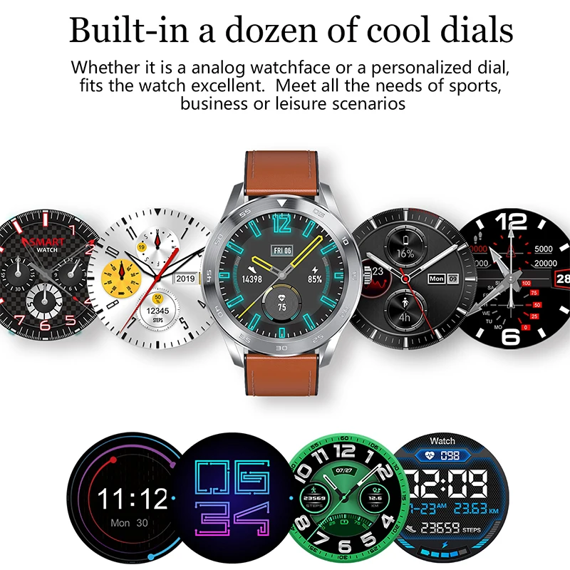 

Smarcent DT98 Smartwatch fitness tracker 1.3inch IP68 Waterproof Full Touch Screen Sport Fitness Bracelet Wristband smart watch