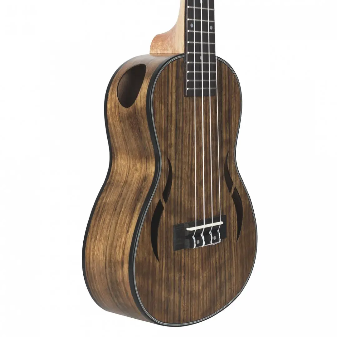 

23 Inch Concert Ukulele Walnut Wood 18 Fret Four Strings Hawaii Guitar + Bag + Capo + Cloth + Colorful String