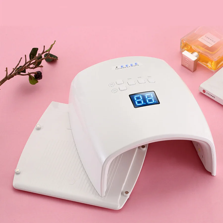 

Built-in Battery Rechargeable Nail UV Lamp 48W Wireless Gel Polish Dryer S10 Pedicure Manicure Nail LED Lamp