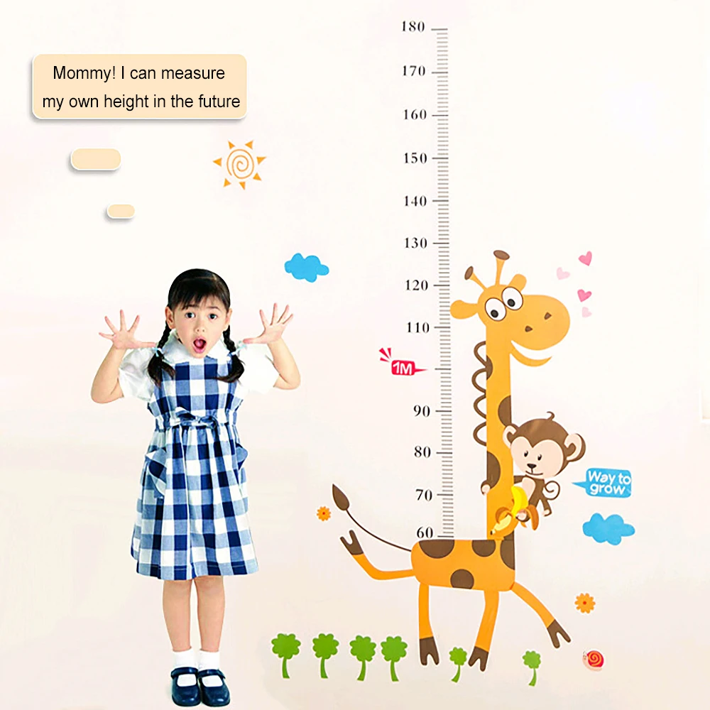 Мультяшный жираф фотография настенные наклейки для детей украшение дома детской
