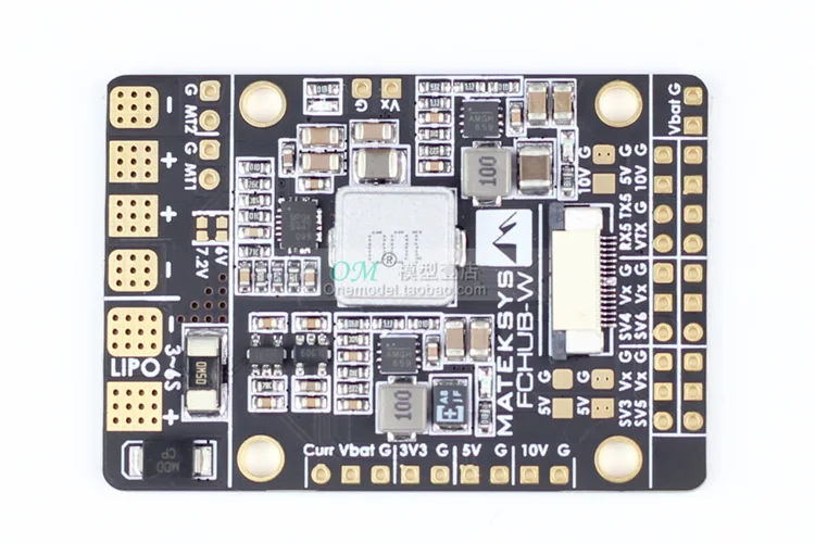 Matek Mateksys PDB FCHUB-W 3-6S Встроенный 4 BEC 5V/10V 2A Датчик тока специальная распределительная