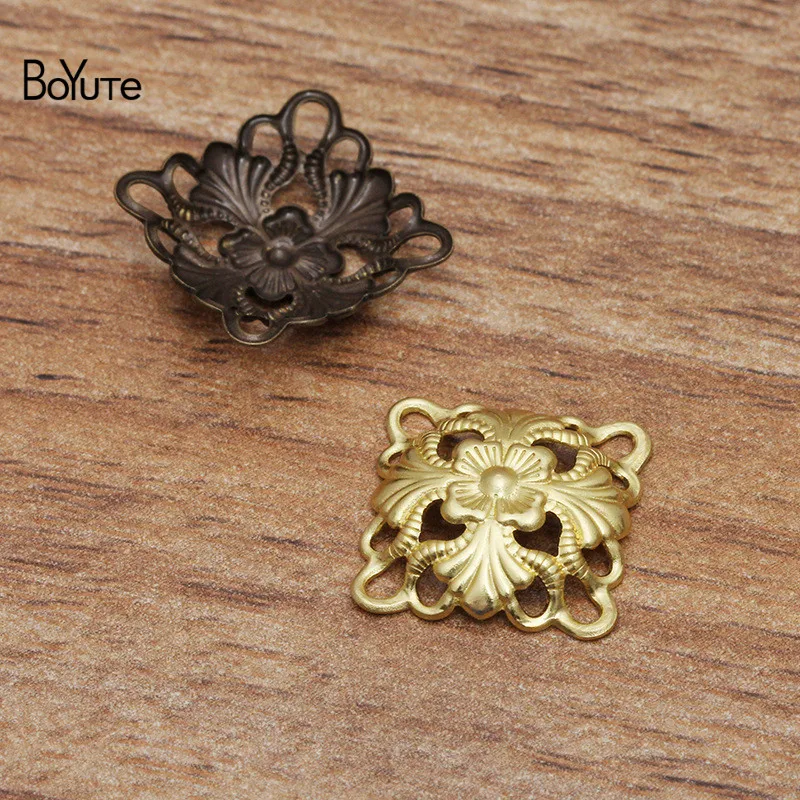 BoYuTe (100 шт./лот) 14 мм серебряная золотая бронзовая металлическая латунная