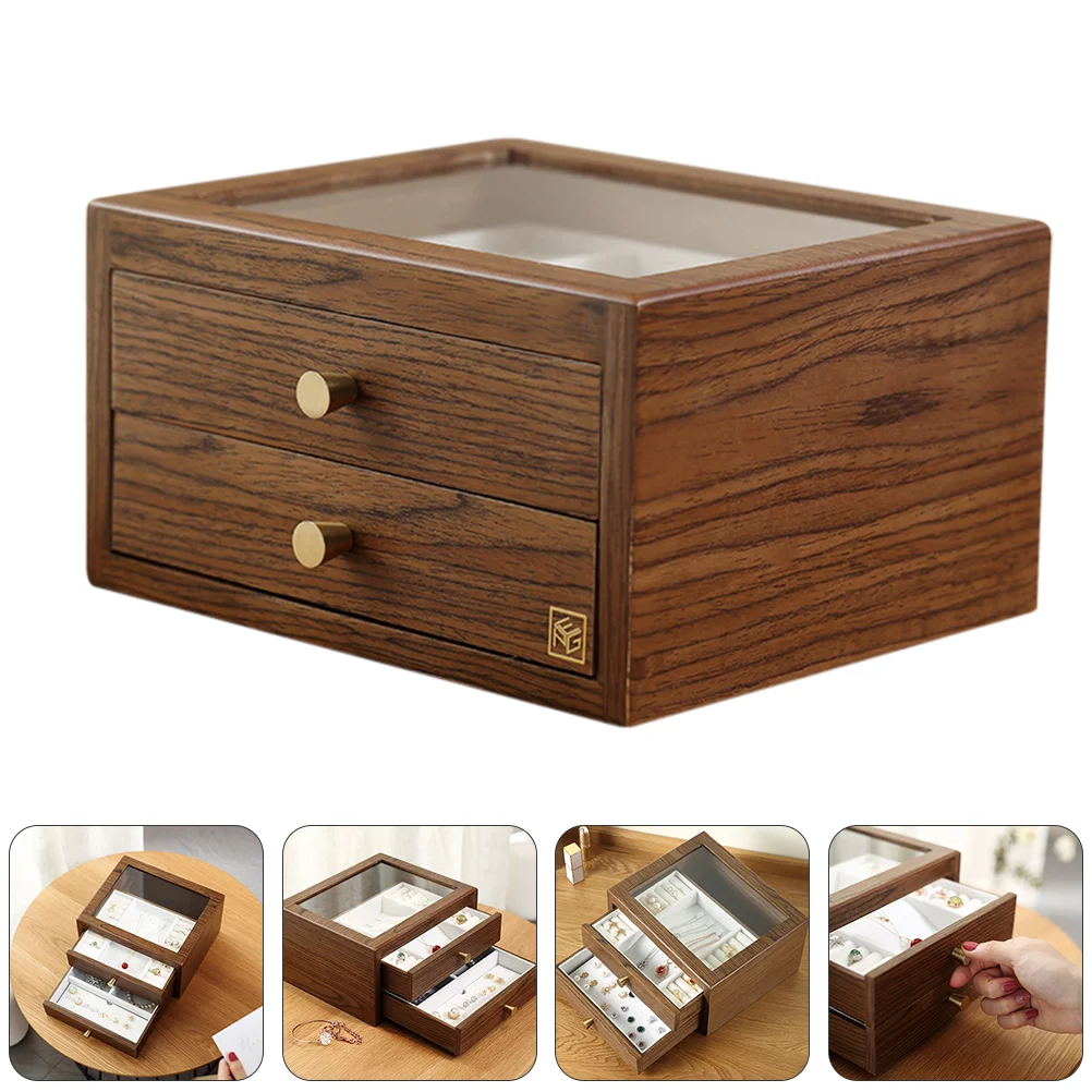 

Jewelry Box 2-Layer Large Organizer Multiple Compartment Jewelry Container