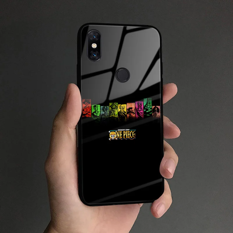 AE 3757 One piece Аниме Луффи Зоро соломенная шляпа мягкий силиконовый стеклянный чехол для телефона для Xiaomi mi 6 8 9 SE mi x 2 2s 3 redmi note 5 6 7 8 pro - Цвет: AE 3757