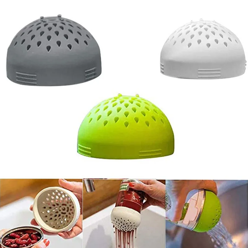 

New Kitchen Silica Gel Filter Cover Portable Minitype Colander Filter Cover for Multiple Size Bottles Cans Kitchen Gadgets Tool