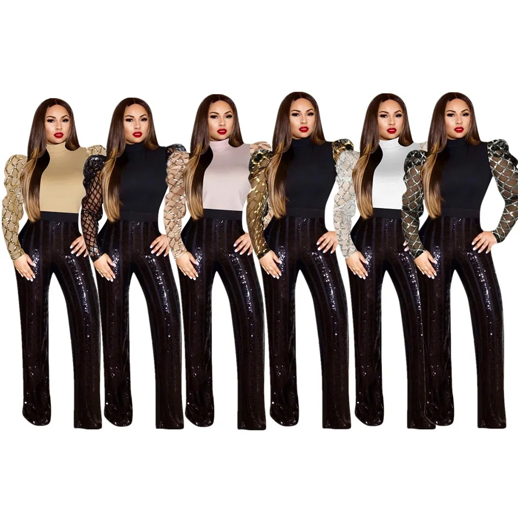 2020 Hot Blouses Women Fashion Gauze Bright Wire Perspective Long Sleeve Pullover Street Tops Clothing Female Рубашка Женская |