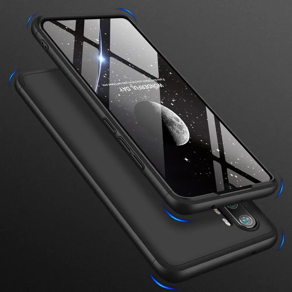Тонкий чехол для Xiaomi Mi Note 10 Pro с полной защитой 360 градусов противоударный жесткий