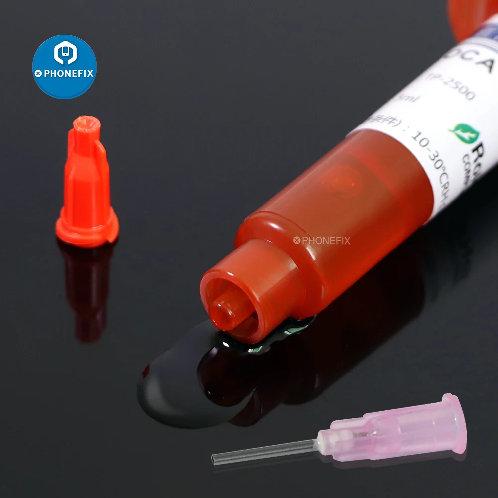 uv liquid glue TP-2500 5/10ml LOCA Liquid Optical Clear Adhesive Mobile Phone LCD Touch Screen Glass Repair with Syringe Needle |